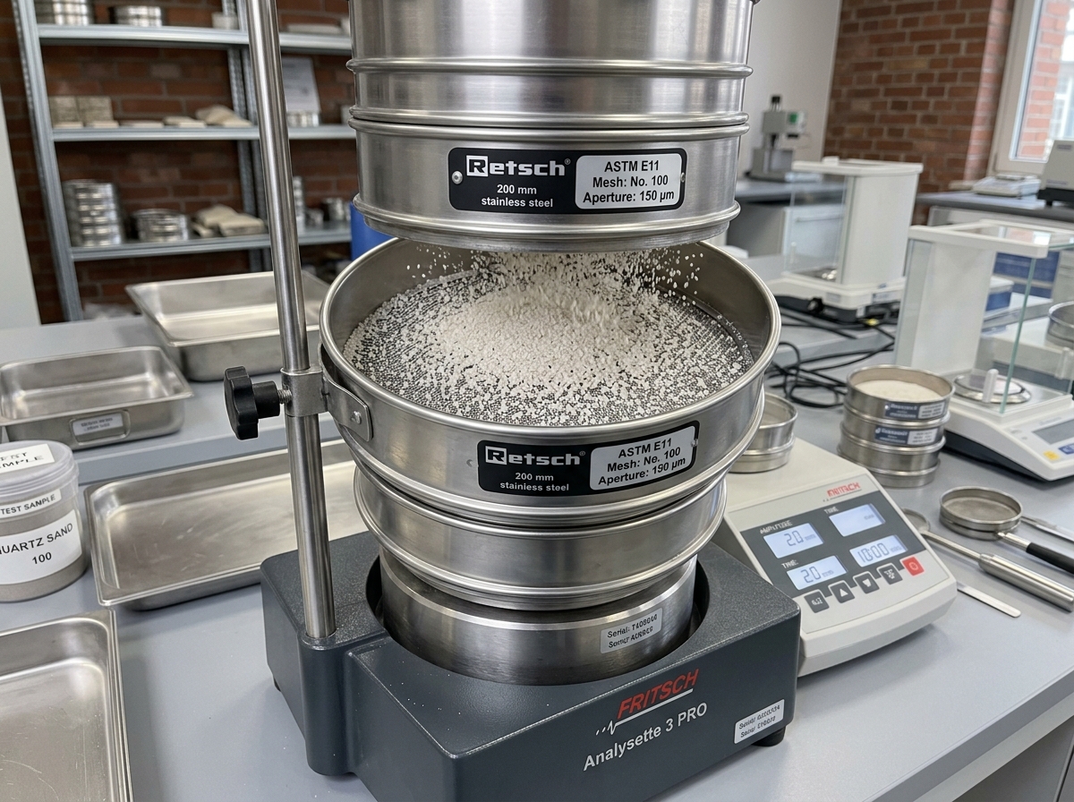 Quartz Particle Size Sieve Analysis